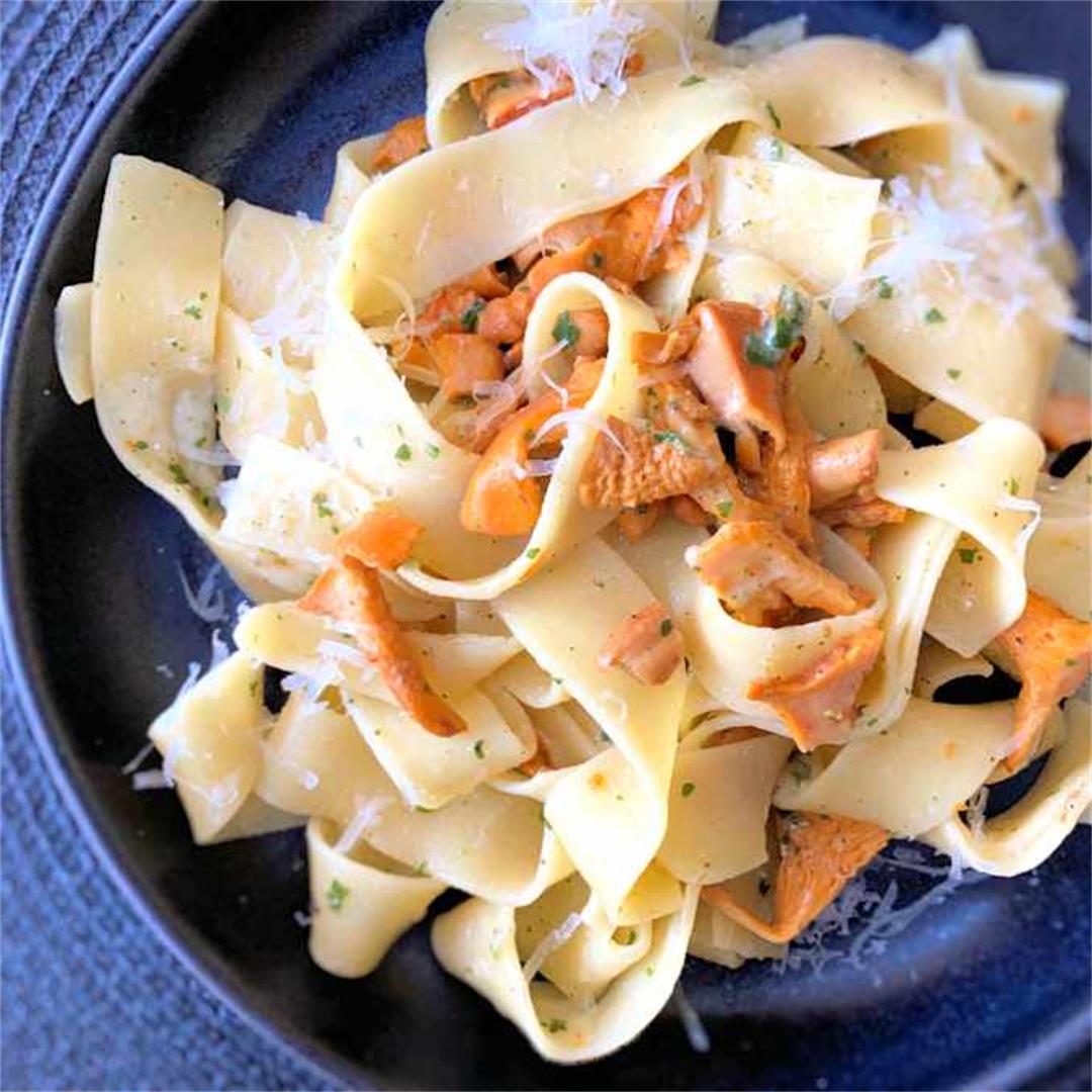pappardelle with chanterelles