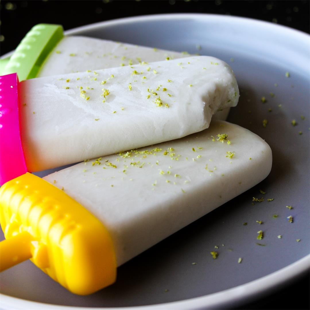 Creamy Coconut Lime Popsicles