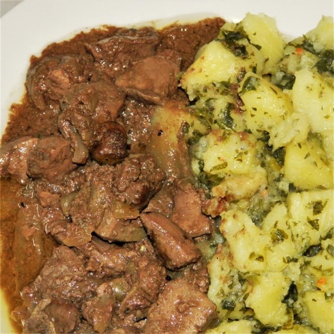 Sauteed Chicken Livers With Onion