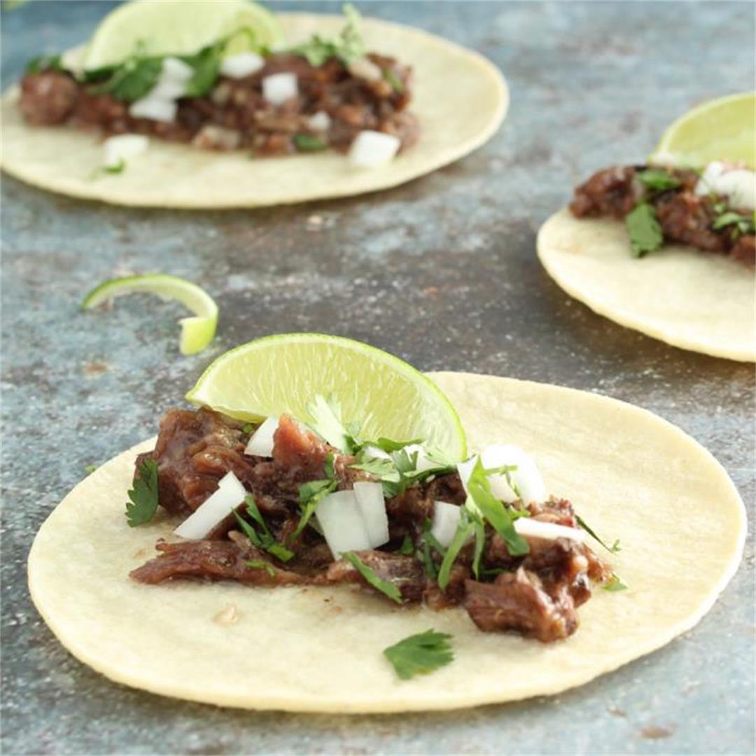 Authentic Barbacoa Tacos in the Crock Pot