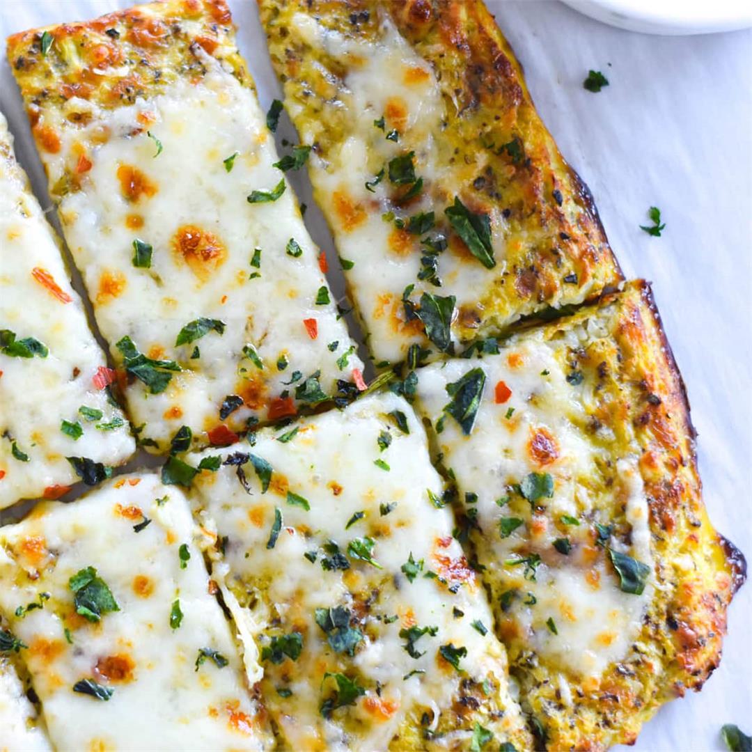 Keto Cheesy Garlic Bread — Foodborne Wellness