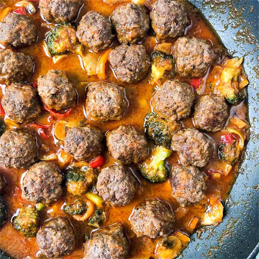 Easy Thai Curry Meatballs Recipe