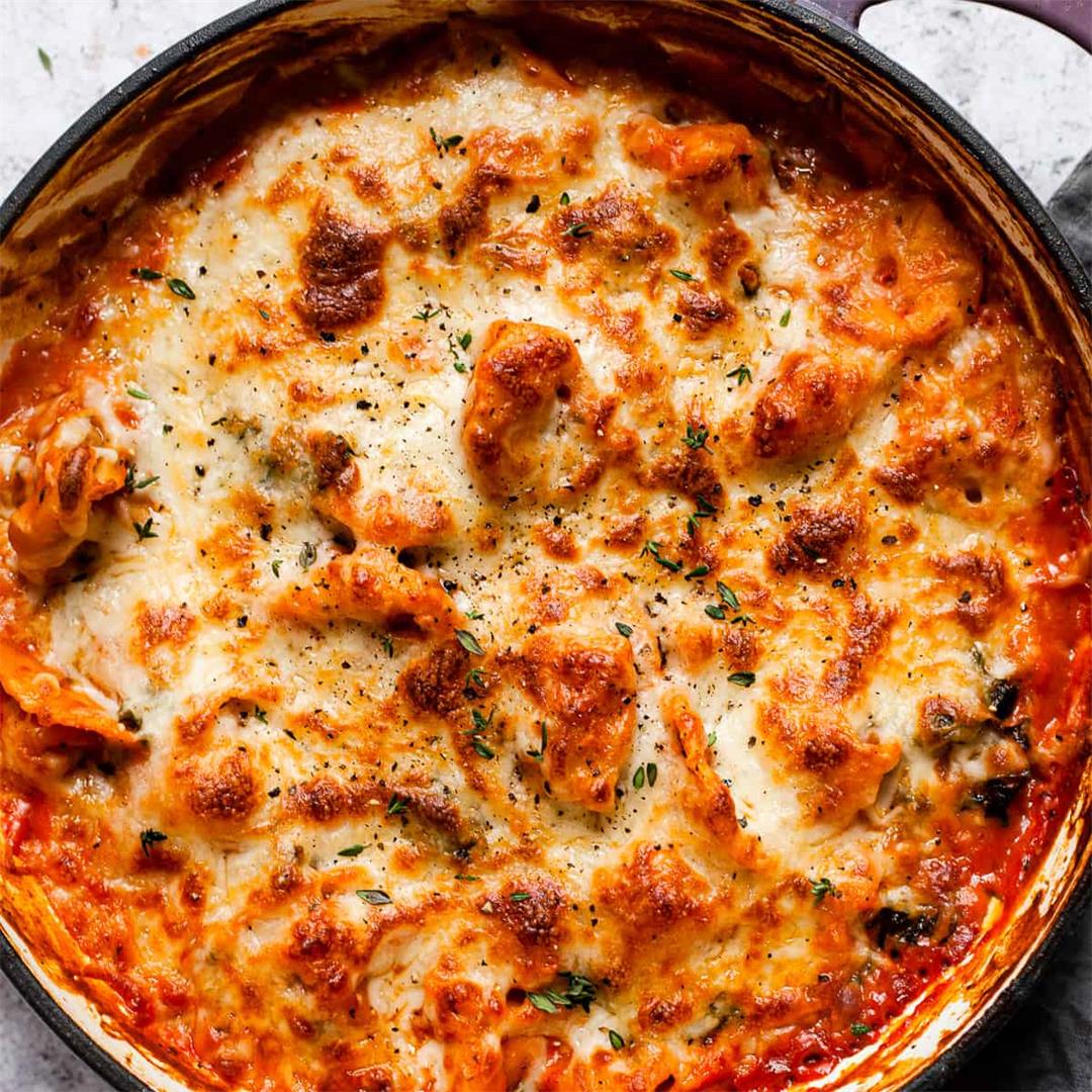 30 Minute Cheesy Baked Tortellini (Aldi Ingredients Only)