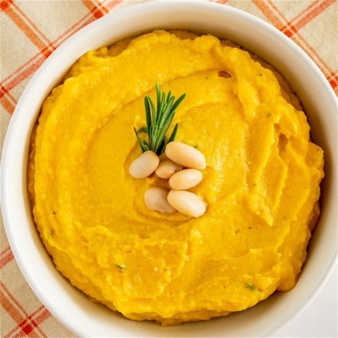 Mashed Butternut Squash with White Beans