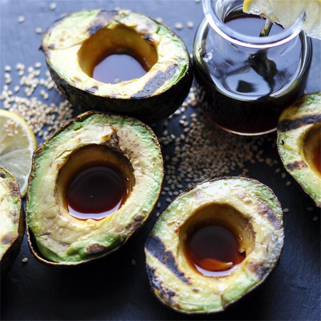 Grilled Avocados with Ponzu Sauce