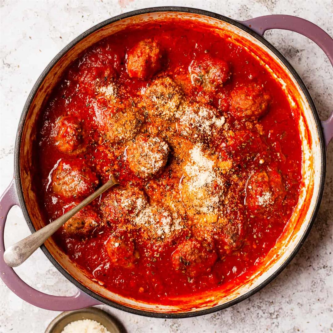 Italian Meatballs in Tomato Sauce (All ingredients from Aldi)