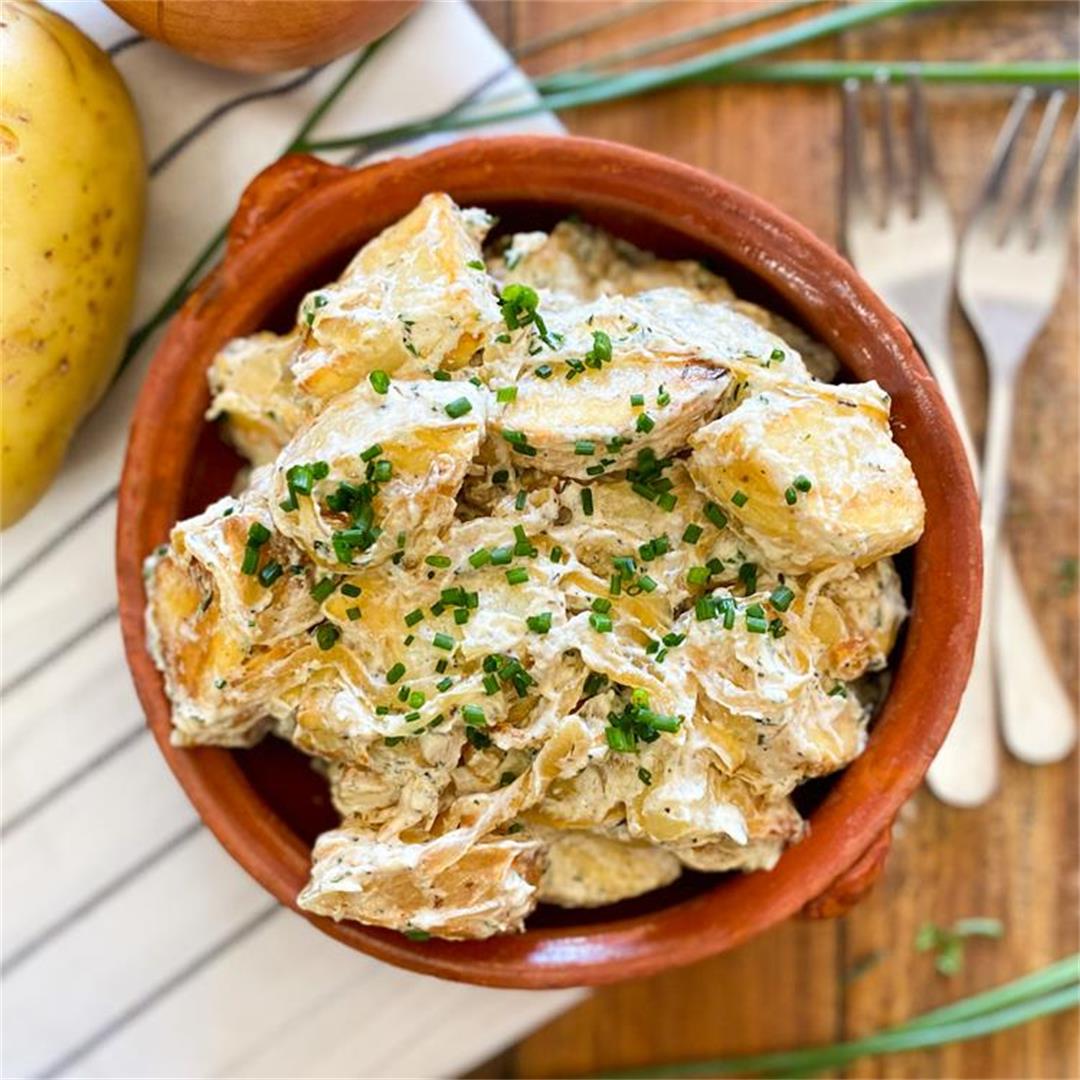 Creamy Roasted Potatoes with Caramelized Onions