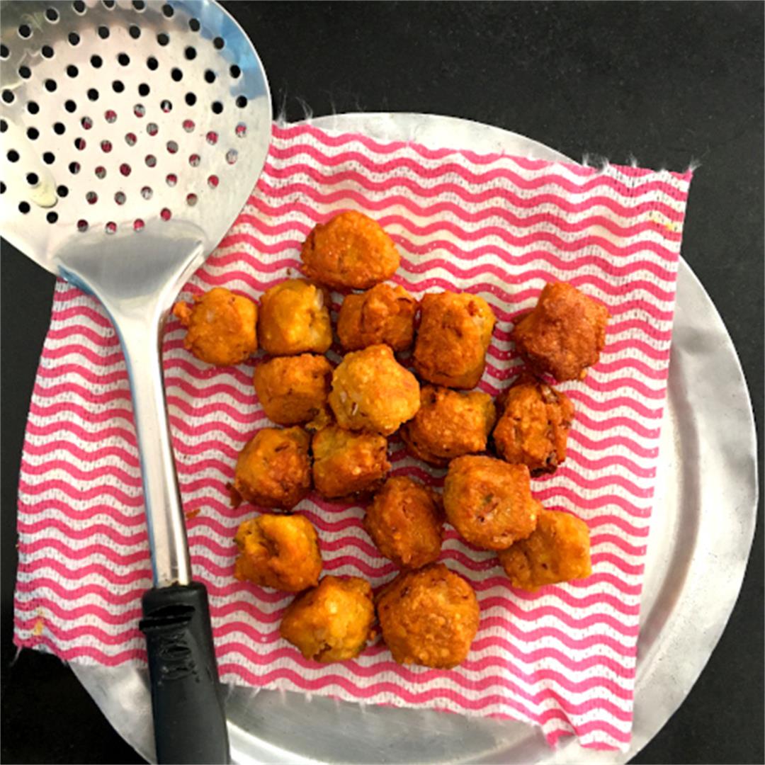 Fried Red Lentil Fritters