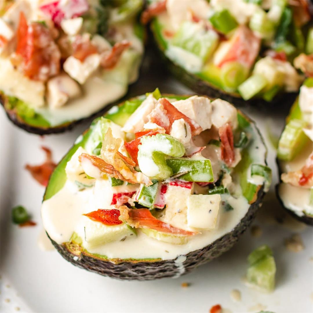 Stuffed Avocados with Chicken Apple Salad