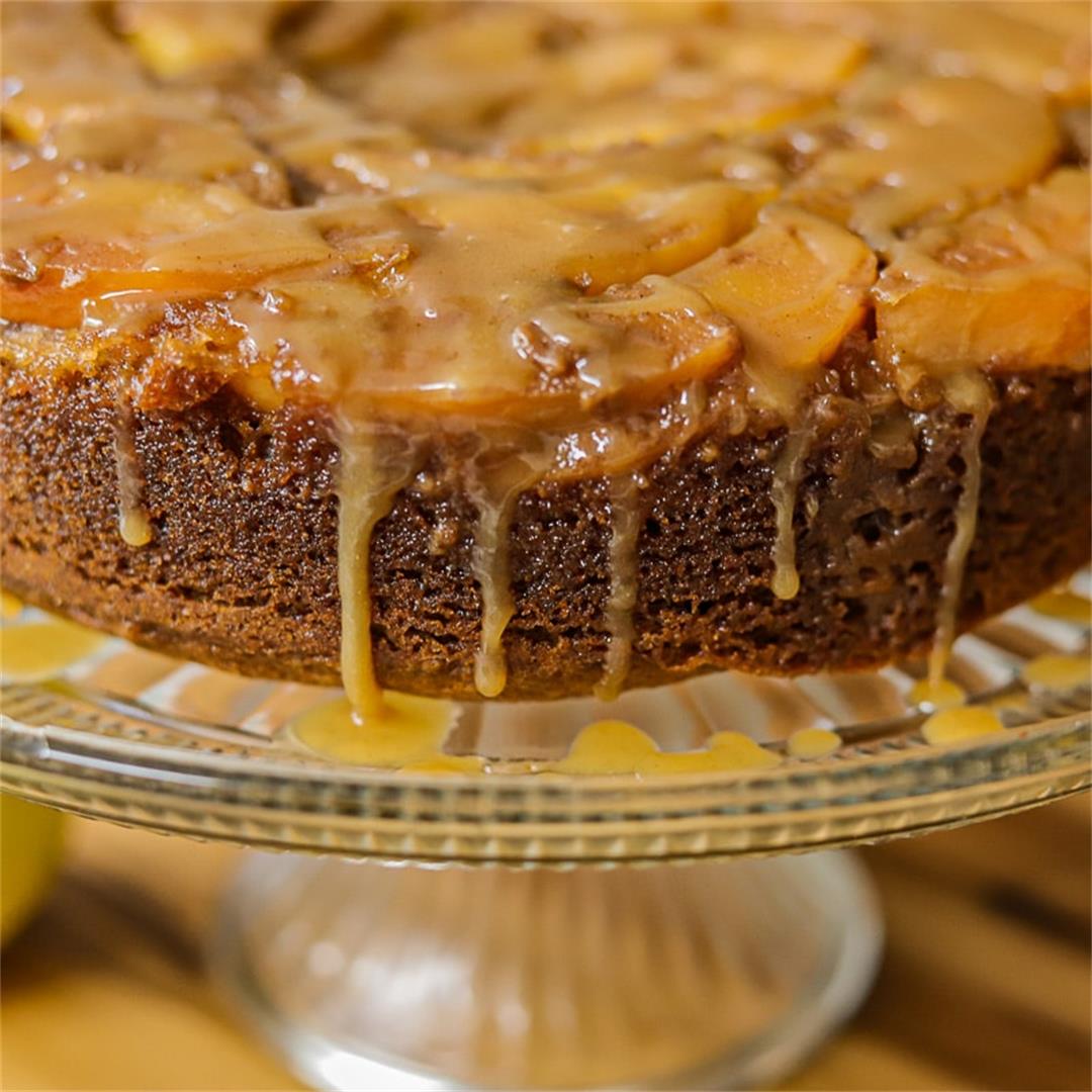 Caramel Upside-Down Quince Cake