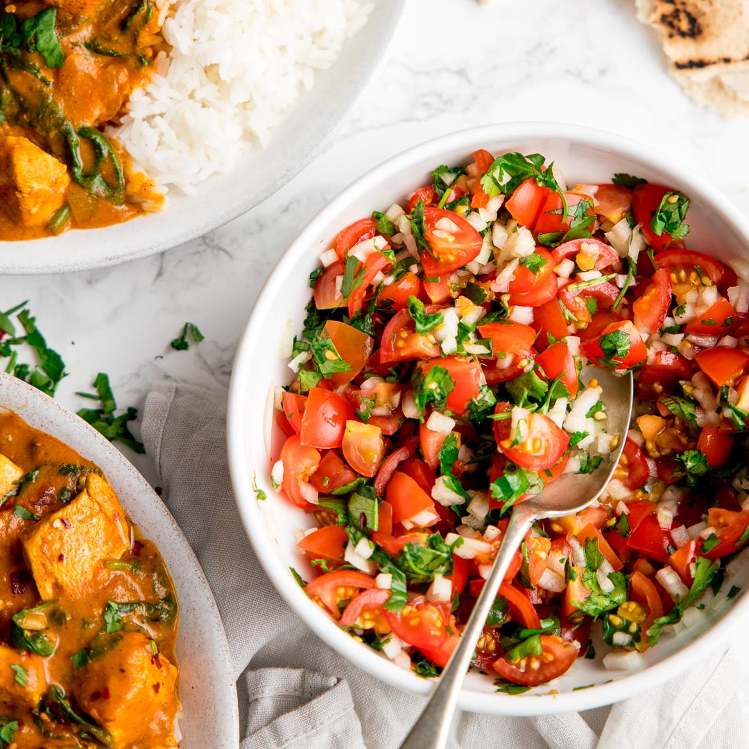 Indian-Style Tomato and Onion Salad