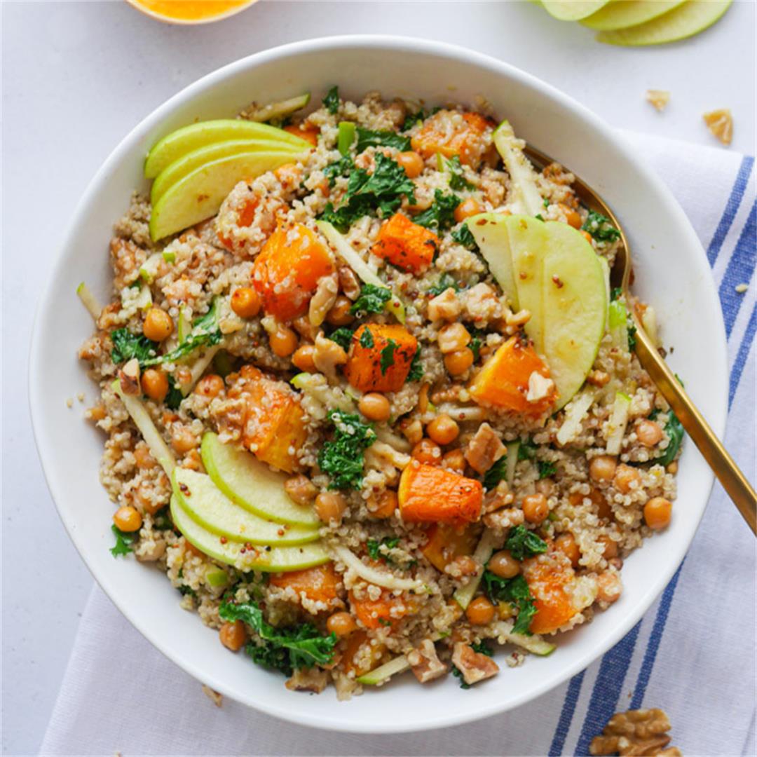 Roast Butternut Squash Salad with Quinoa and Apple
