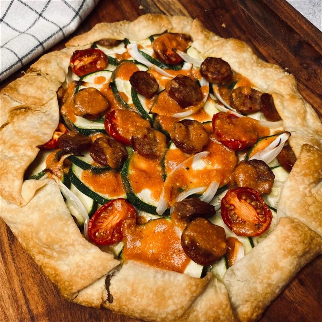 Zucchini and Sausage Galette
