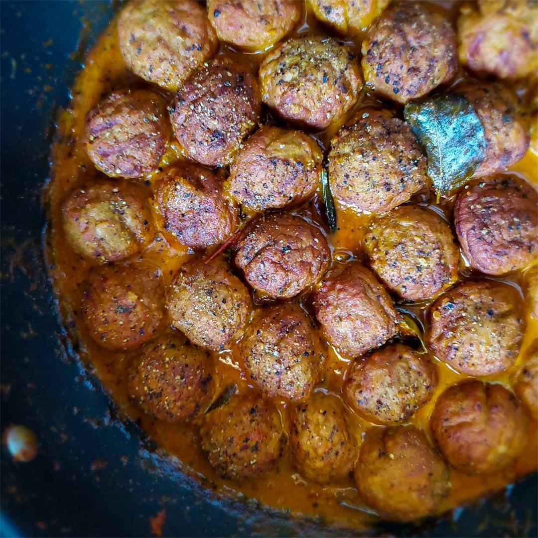 Sri Lankan creamy meatball Curry