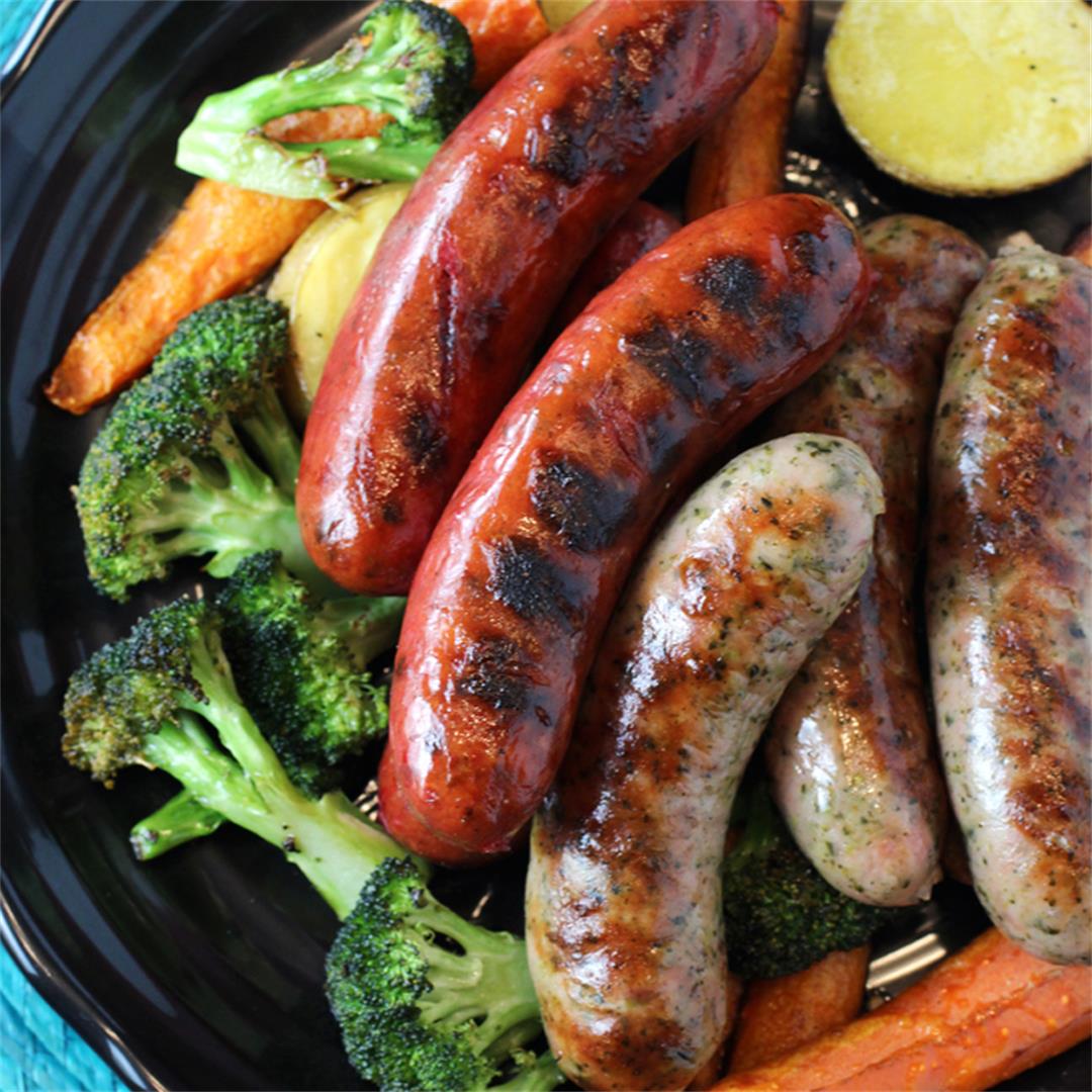 Pork and Chicken Sausages -- With Added Veggies Inside