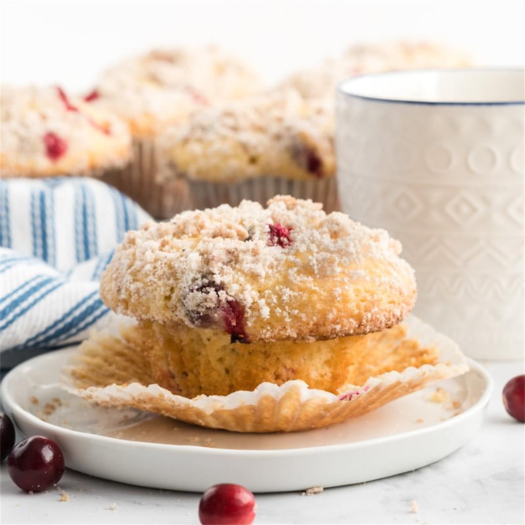 Cranberry Muffins (One Bowl Recipe)