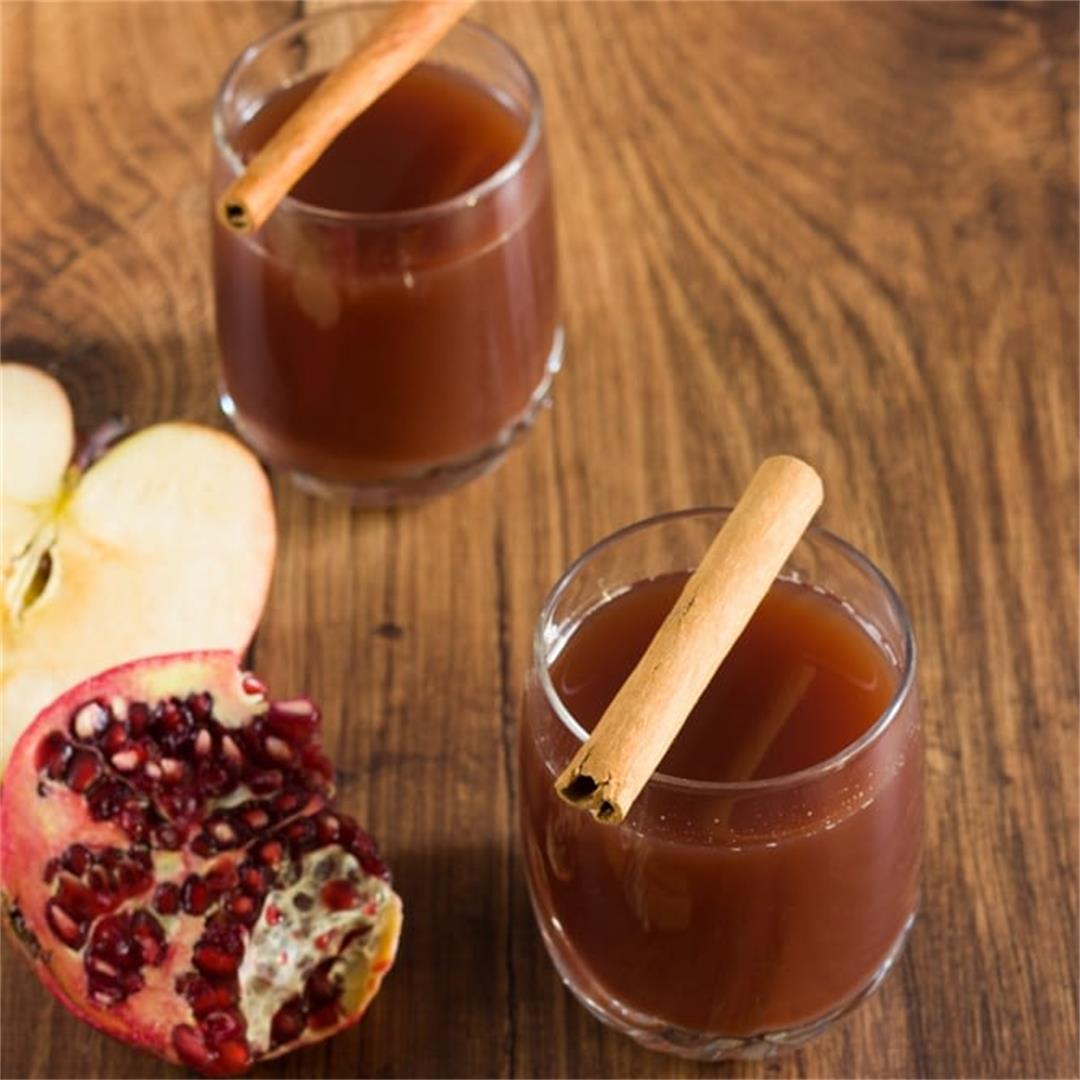 Warm Pomegranate and Apple Mocktail