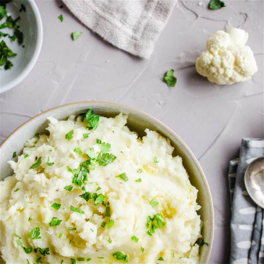 Cauliflower Mashed Potatoes (vegan & gluten-free)