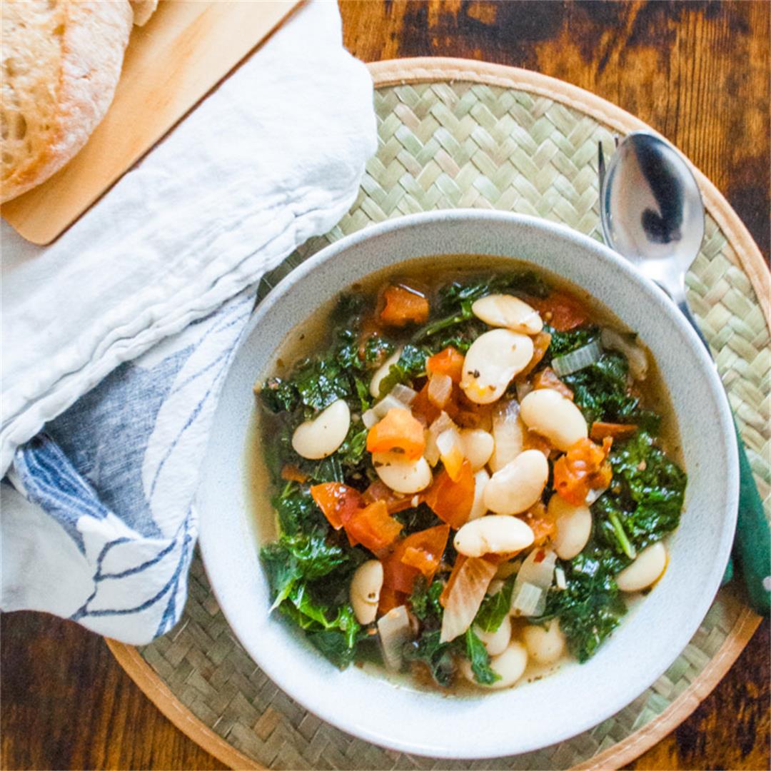 Kale, Butter Bean, and Tomato Stew