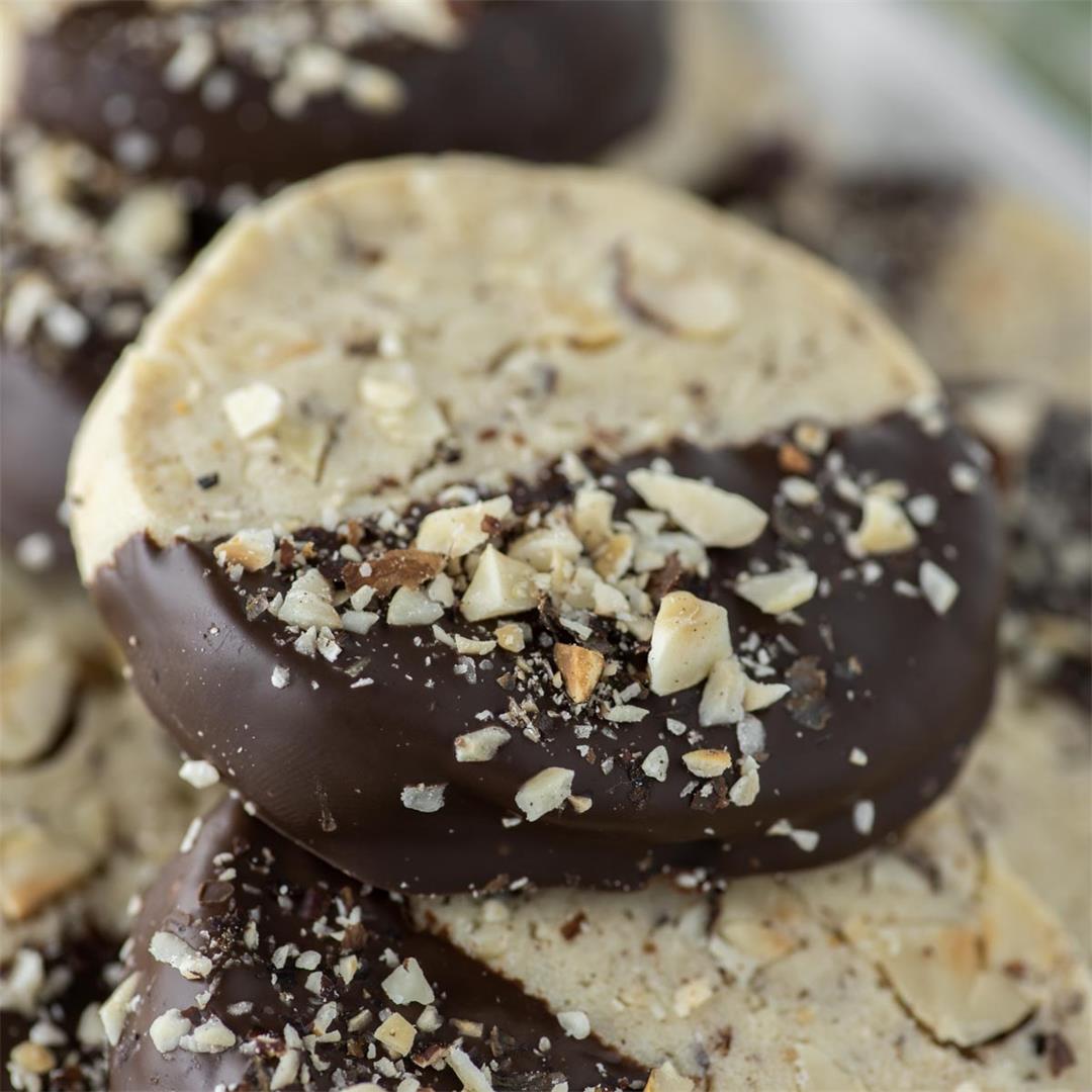 Hazelnut Cookies with Dark Chocolate
