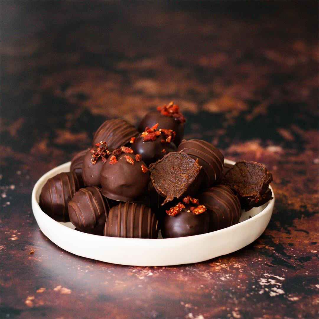 Date caramel truffles