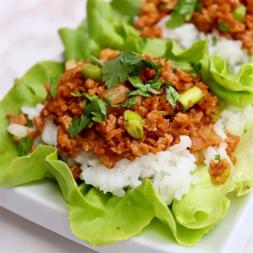 Asian Lettuce Wraps - Vegan and Gluten free