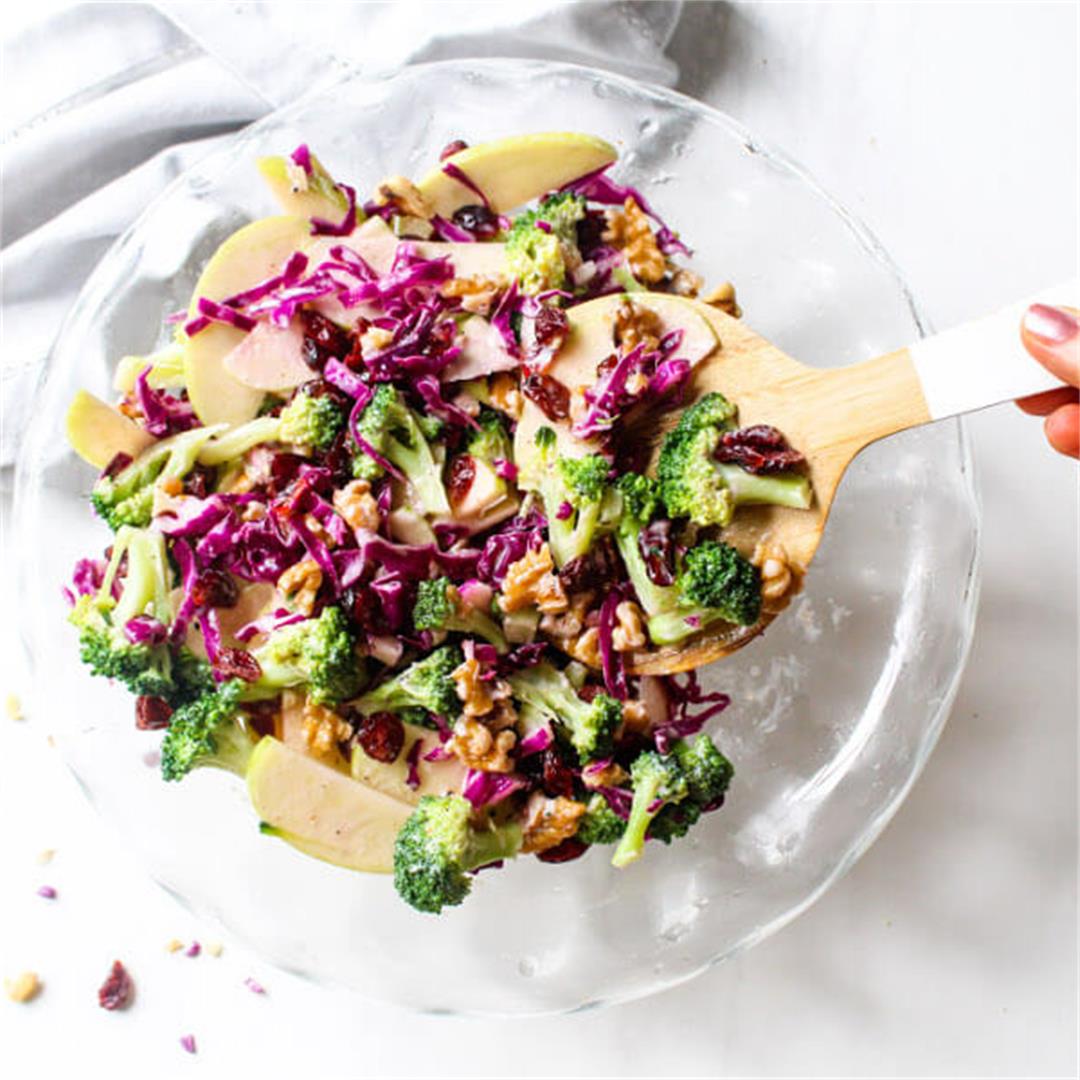 Broccoli Apple Cranberry Detox Salad