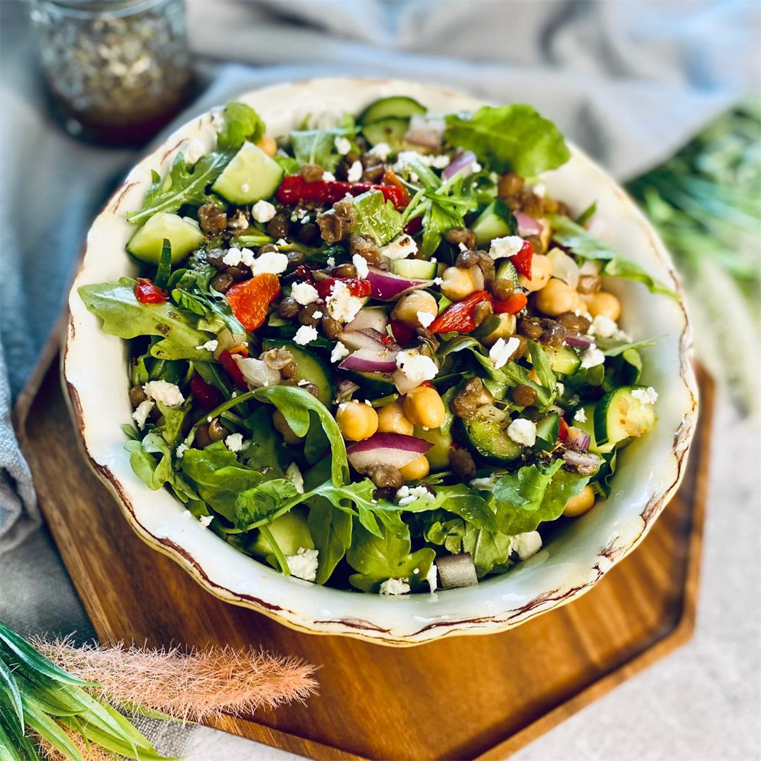 Mediterranean Arugula Lentil Salad