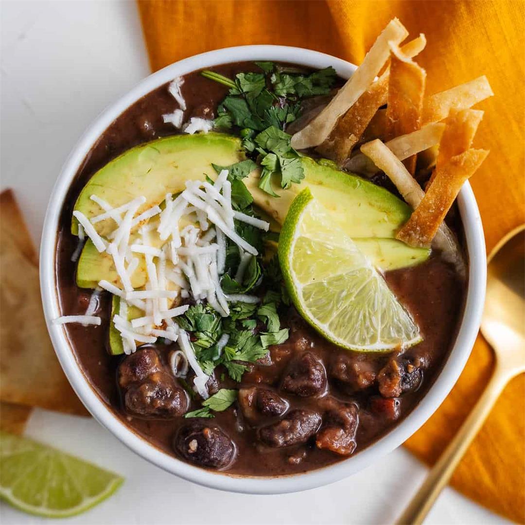Authentic Mexican Black Bean Soup Recipe (Sopa De Frijole Negra