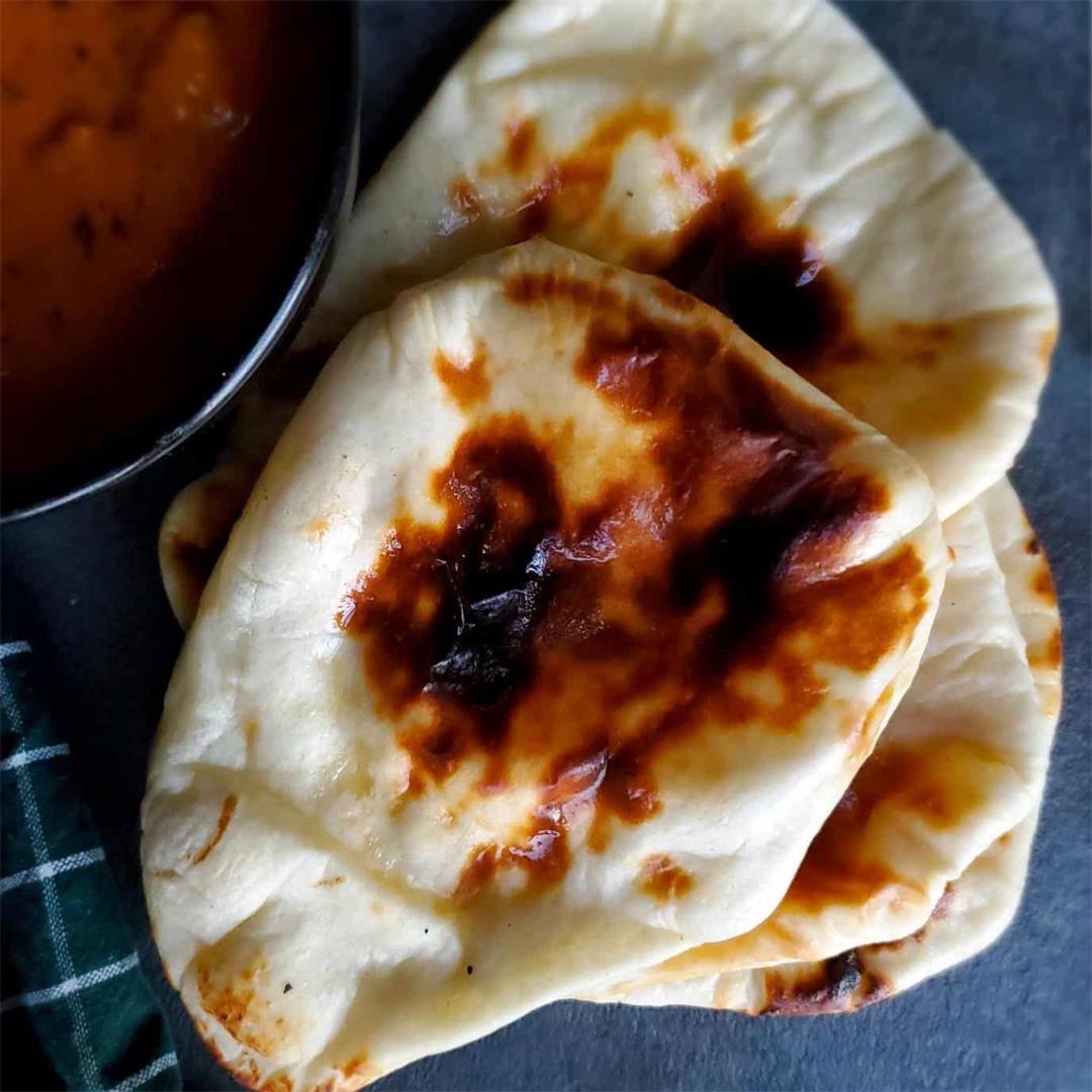Simple Butter Naan with Yeast