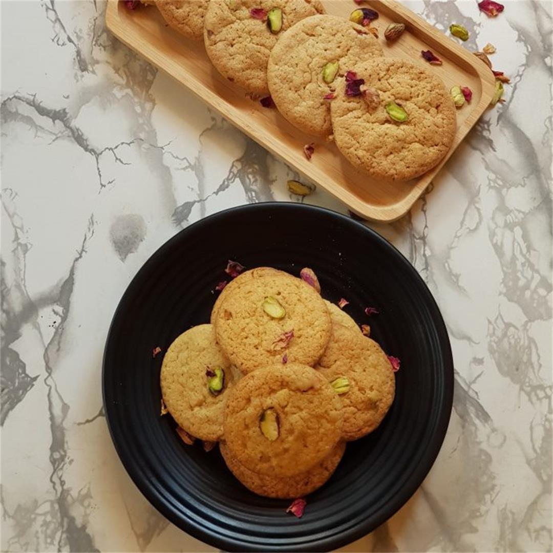 How to make Pistachio Rose Cookies(Wheat Pistachio Rose Cookies