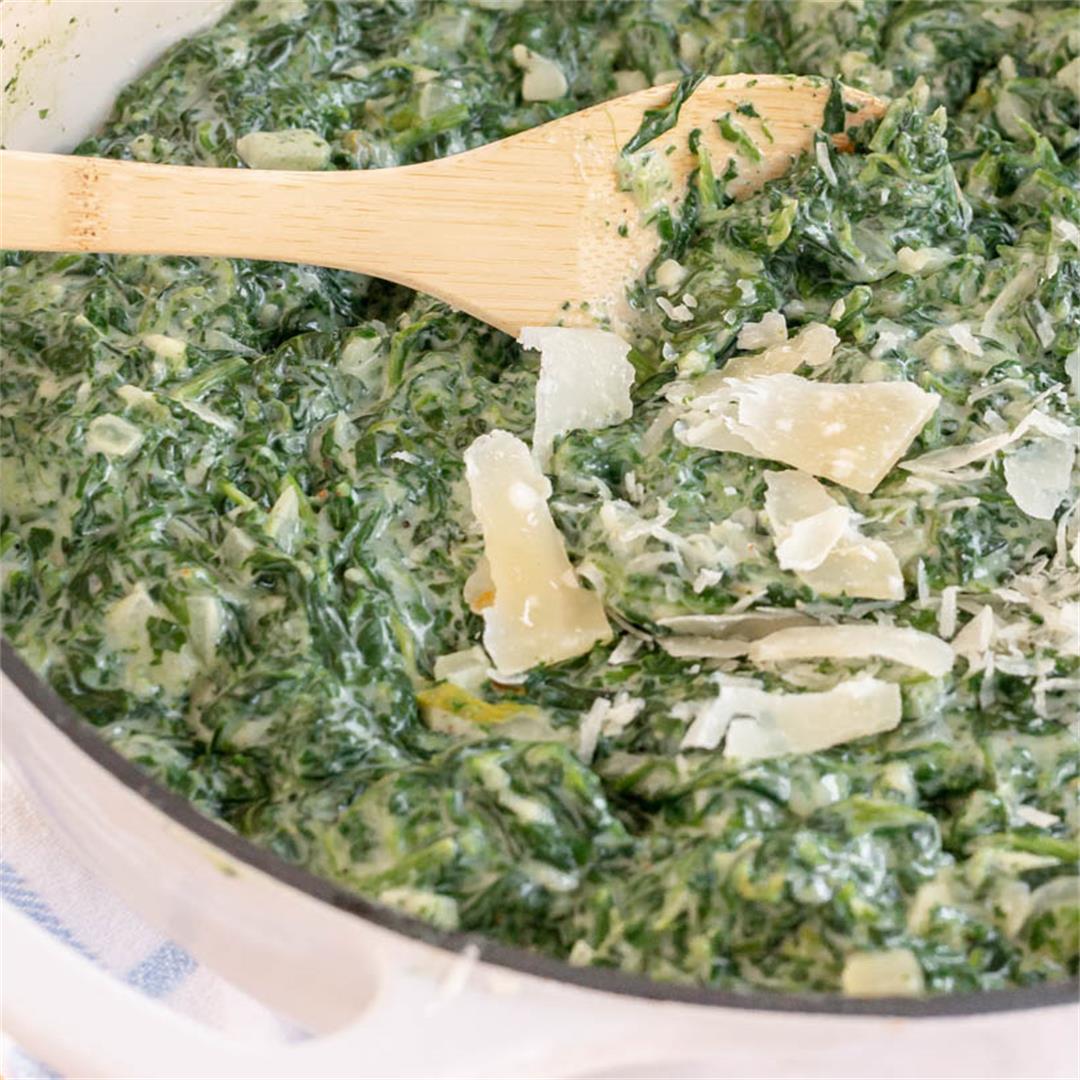 Creamed Spinach (Lightened Up Version)