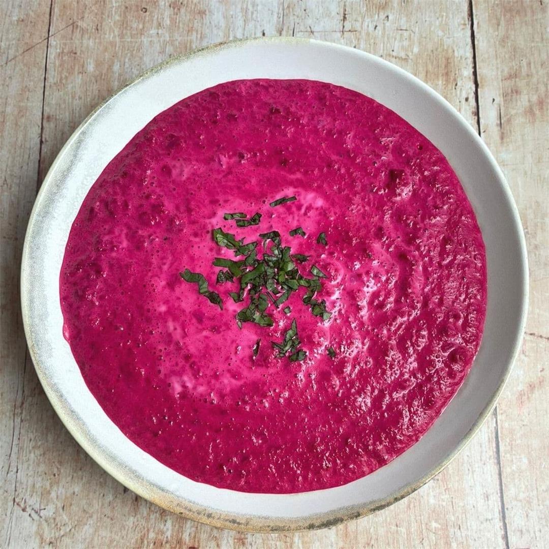 Chilled Roasted Beetroot & Yoghurt Soup