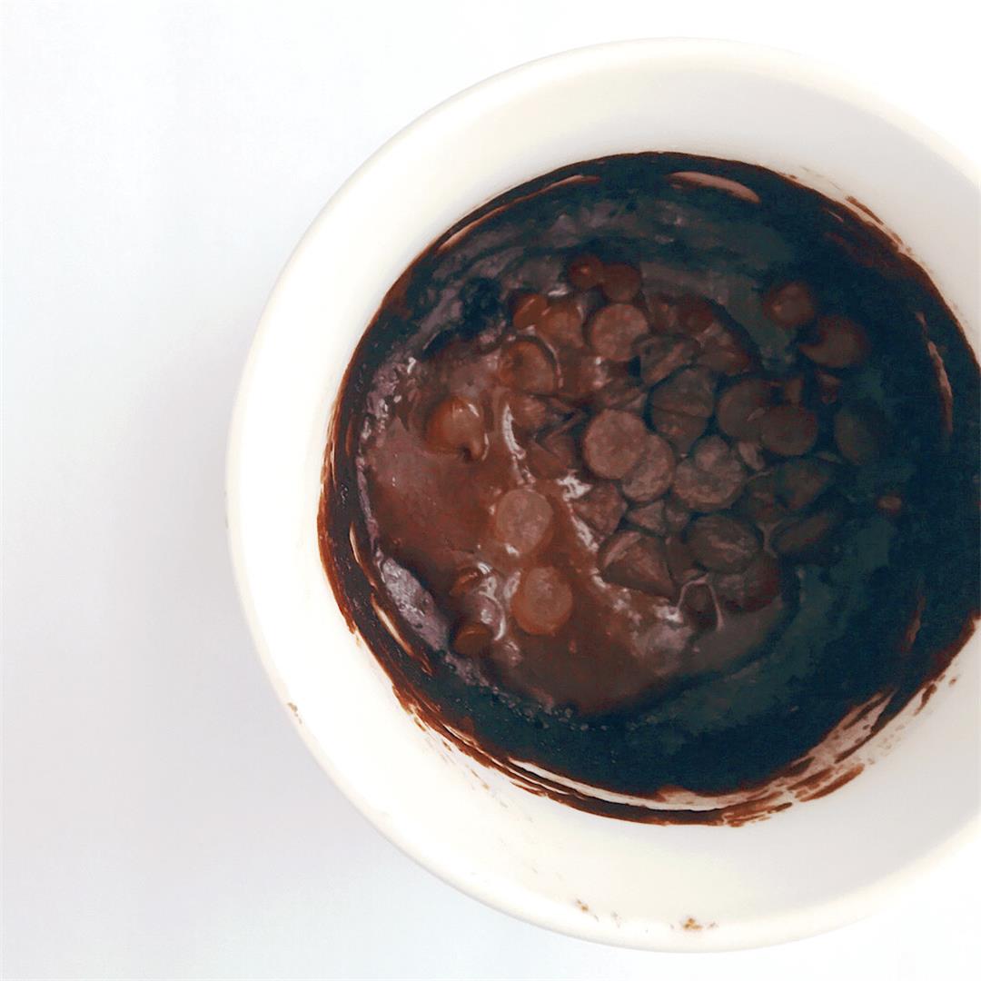 Heathy-ish Dark Chocolate Mug Brownie