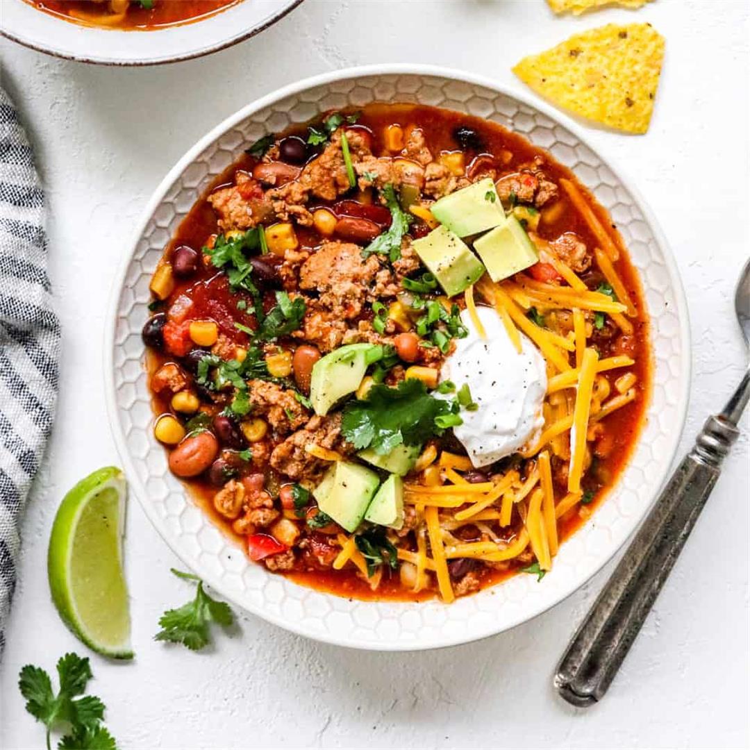 Simple Instant Pot Healthy Turkey Chili