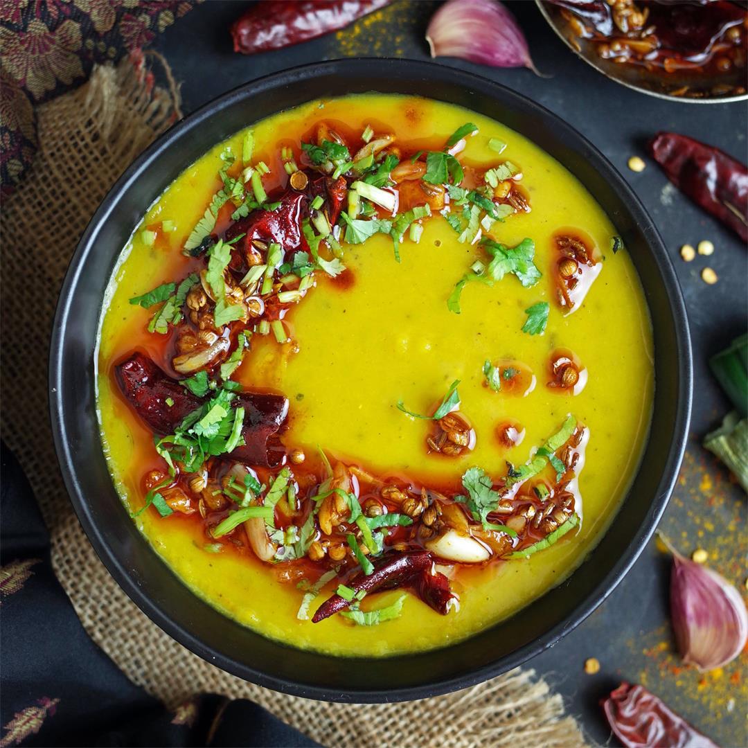 Dal Tadka - Creamy Indian Lentils with a Spicy Tempering