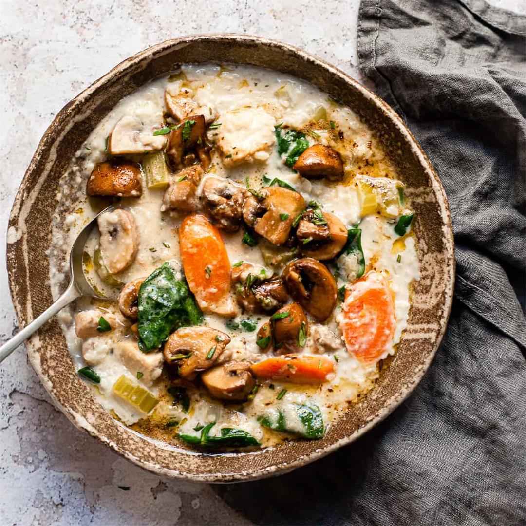 Slow Cooker Chicken And Mushroom Soup (Aldi Ingredients)