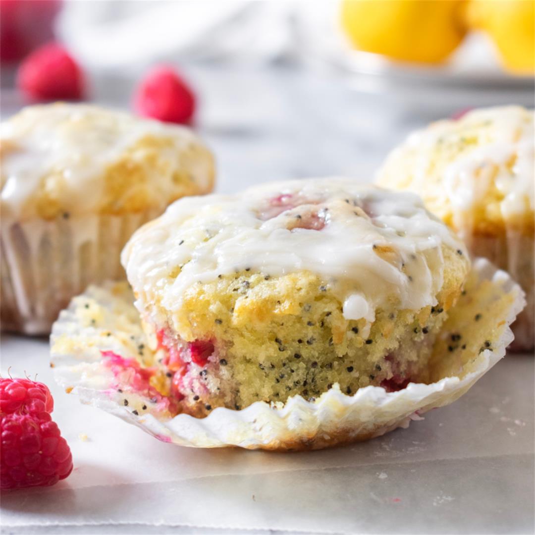 Lemon Raspberry Poppy Seed Muffins