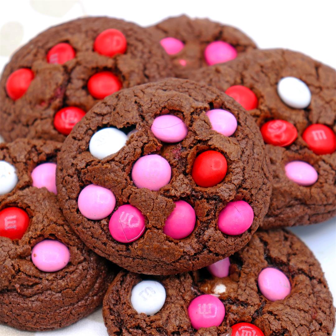 Valentines Double Chocolate Chip Cookies