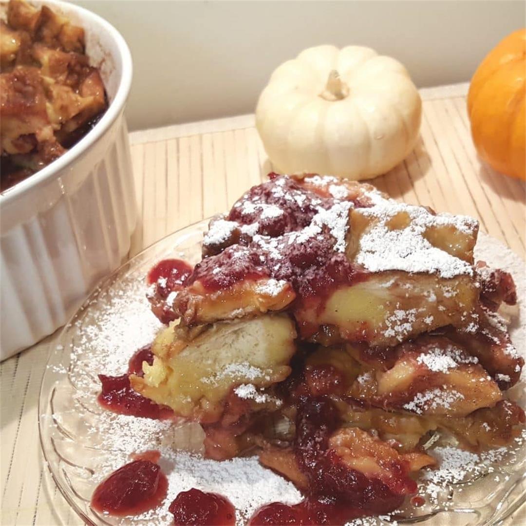 Instant Pot Orange Cranberry French Toast (Bread Pudding)