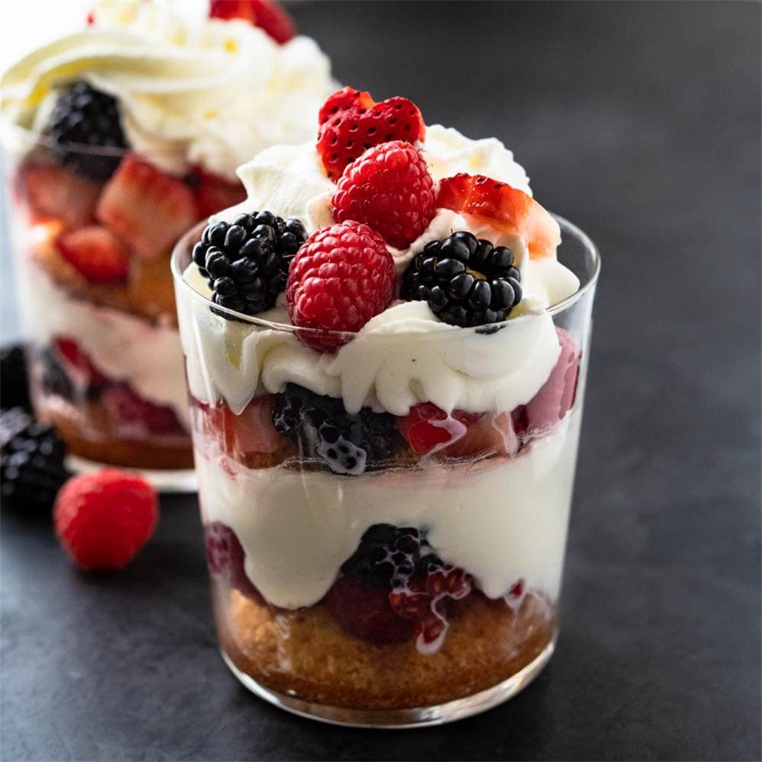 Quick and Easy Mixed Berry Parfait with Chantilly Cream