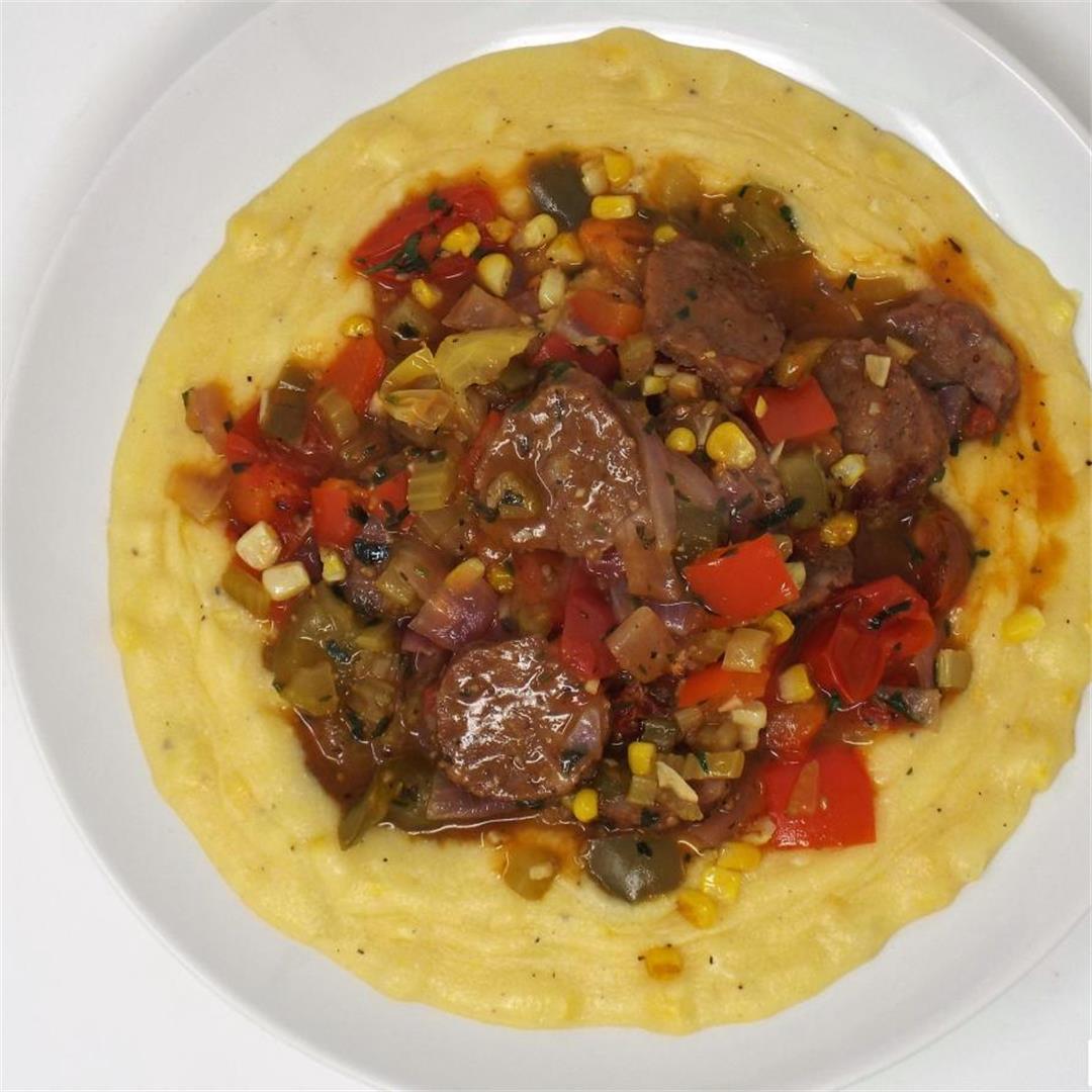 Homemade Andouille Sausage and Grits