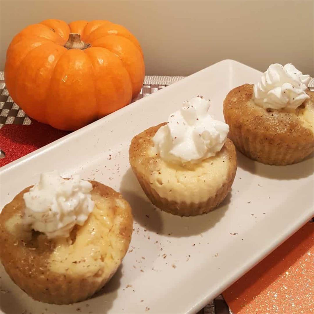 Instant Pot Pumpkin Cheesecake Muffin Bites [Recipe + Video]