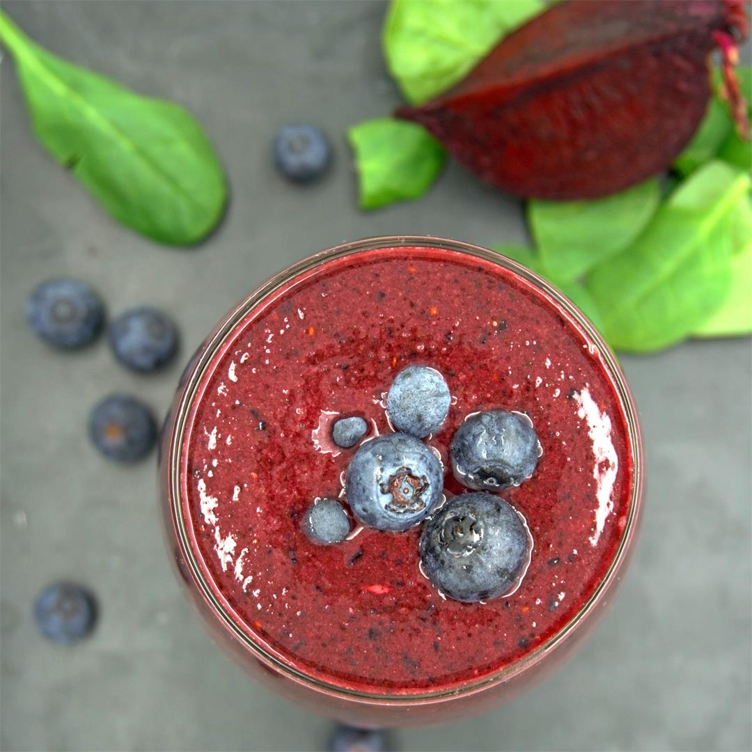 Beet Blueberry Antioxidant Vegan Smoothie — Just Beet It