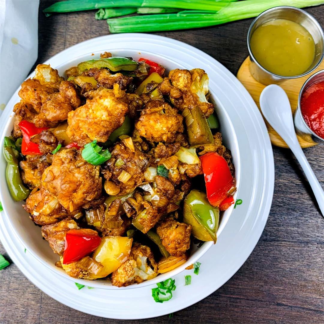 Cauliflower Manchurian a popular Indo-Chinese Appetizer