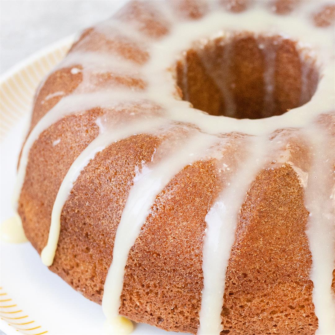 Eggnog Bundt Cake with White Chocolate Icing-Healthy Life Train
