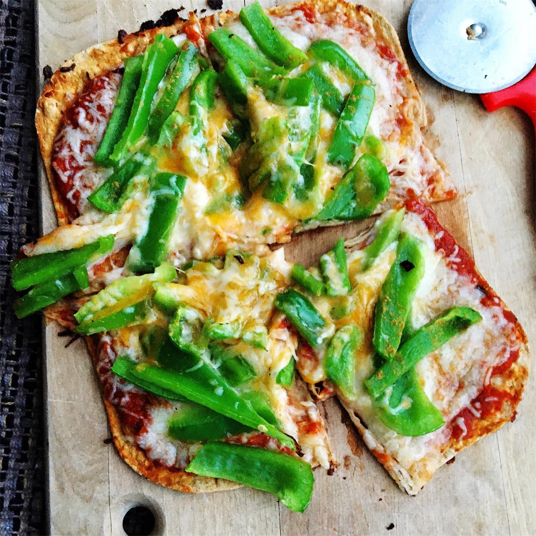 Easy Veggie Flatbread Pizza