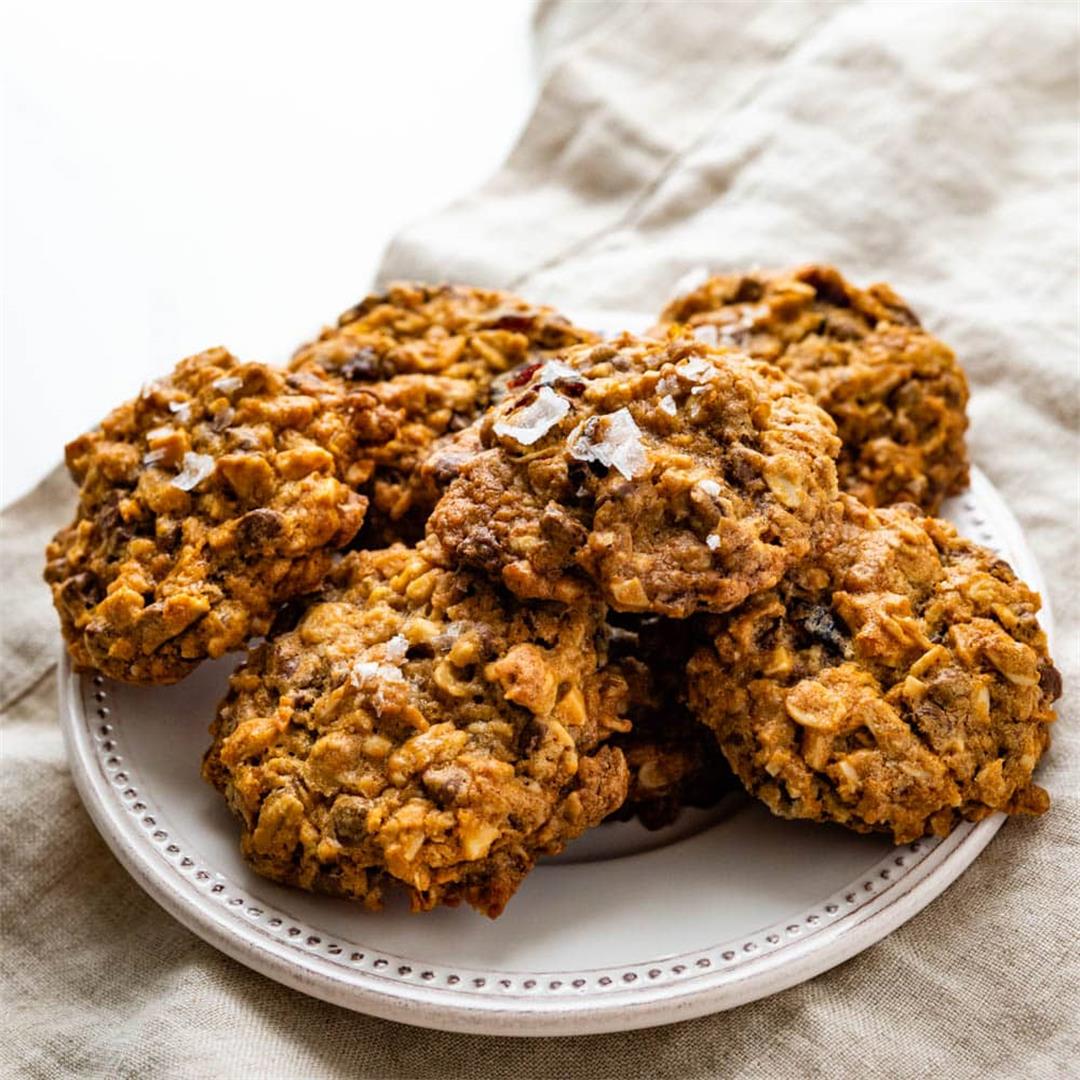 Chunky Chewy Salty Sweet Everything Oatmeal Cookies