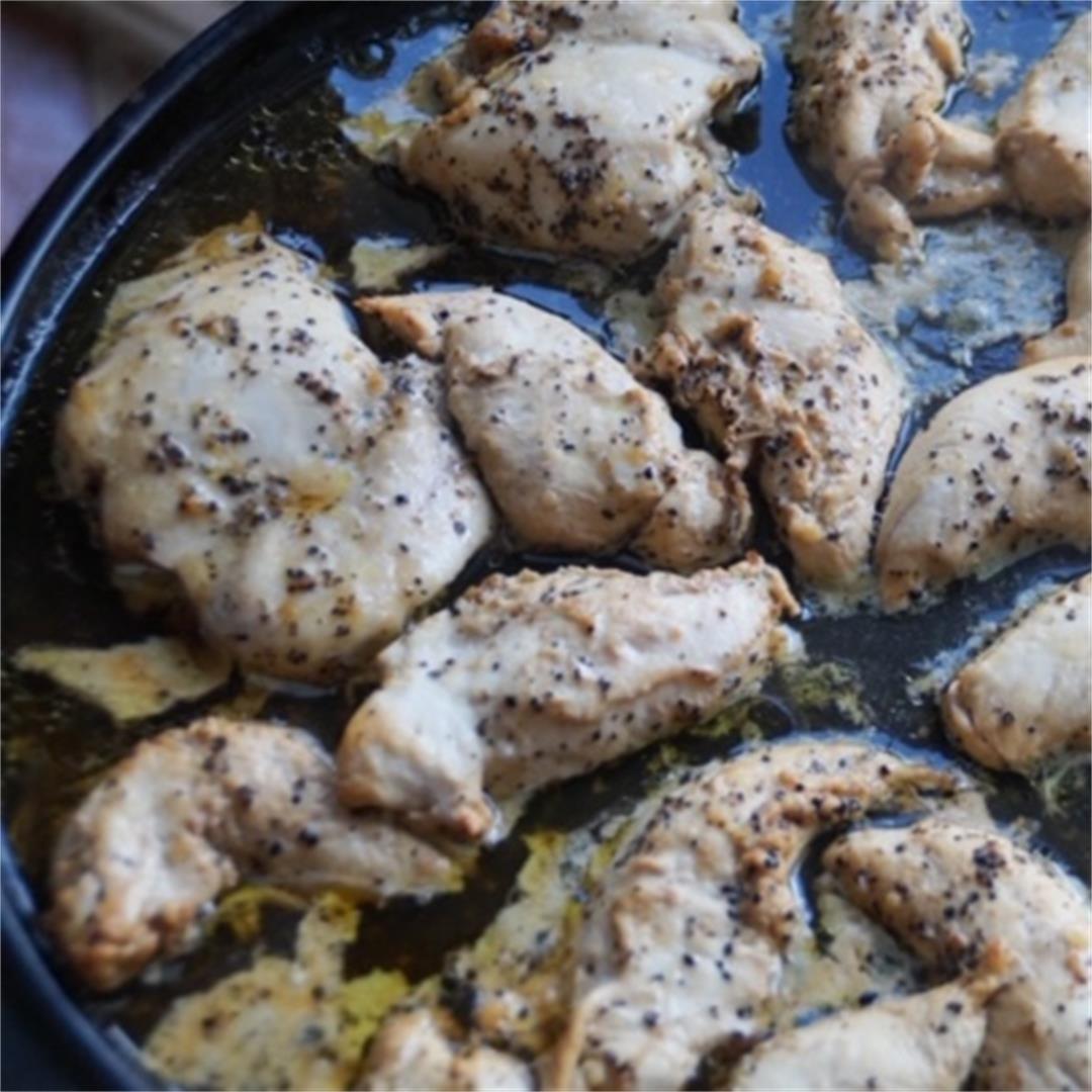 Lemon Pepper and Soy Sauce Marinated Chicken