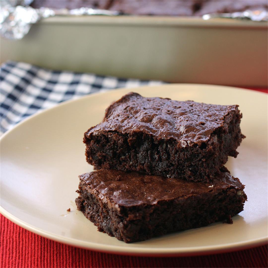 Flourless brownies with a secret ingredient